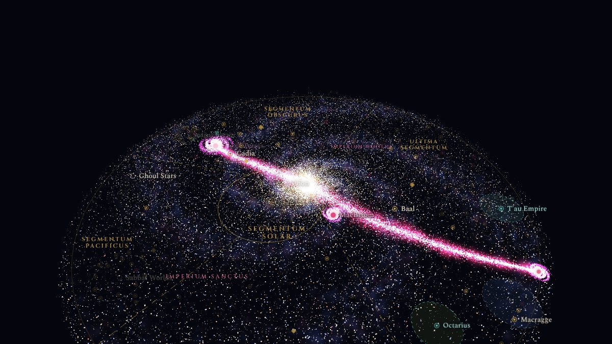 3D map of the grimdark galaxy, with the Great Rift glowing across it